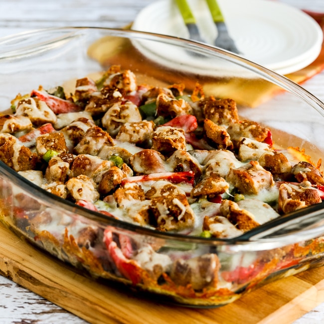 Sausage, Peppers, and Mushrooms Low-Carb Cheesy Bake thumbnail photo