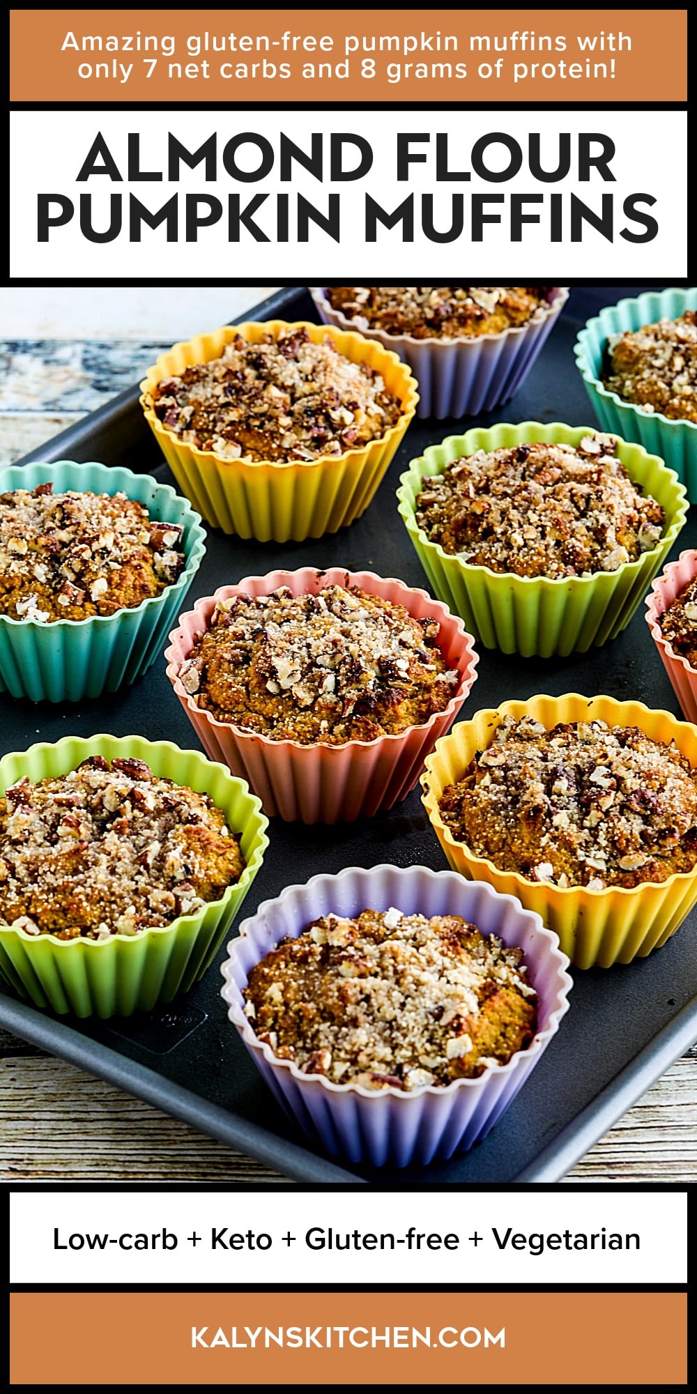 Pinterest image of Almond Flour Pumpkin Muffins