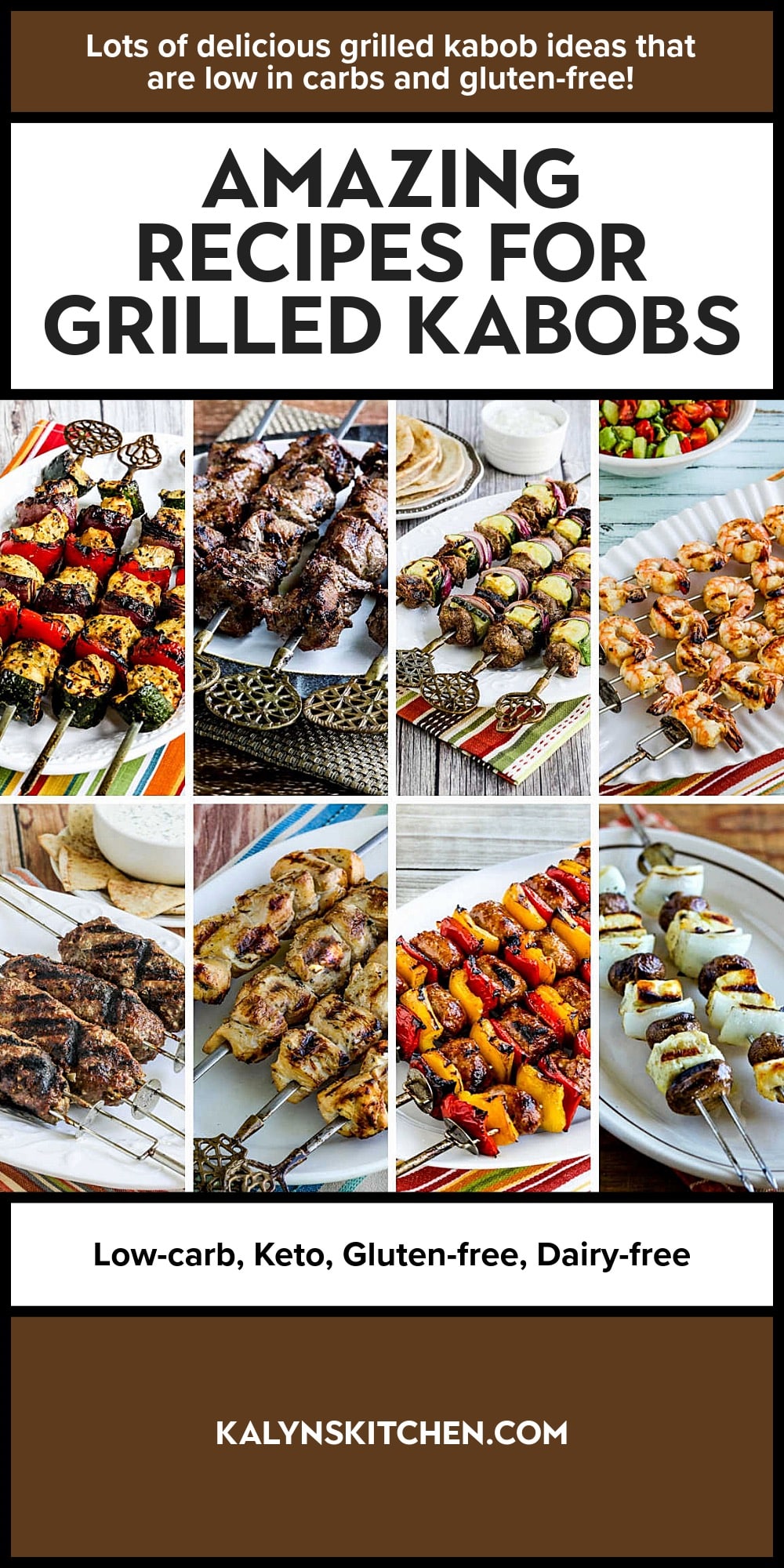 Pinterest image of Amazing Recipes for Grilled Kabobs