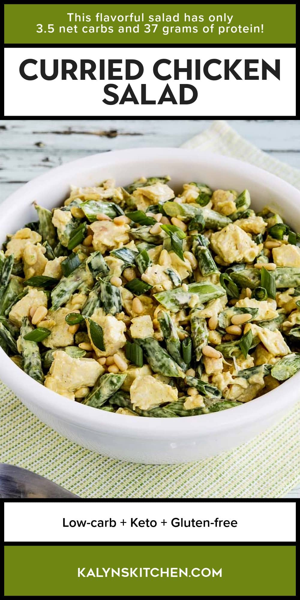 Pinterest image of Curried Chicken Salad